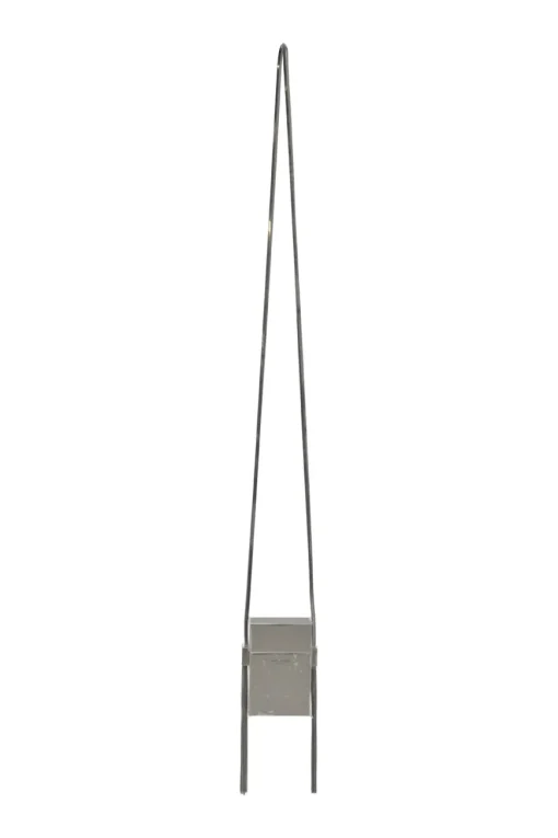 Silver-tone metallic cigarette case on snake chain strap