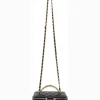 Small Black Quilted Caviar Skin Rectangular Vanity Case