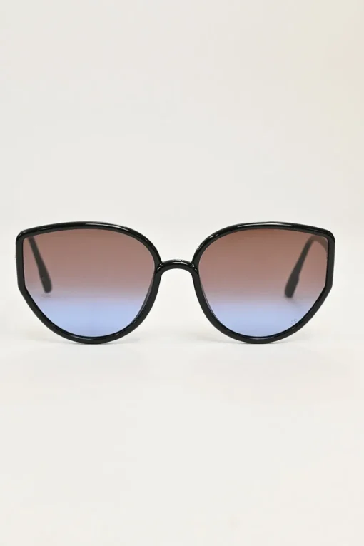 So Stellaire 4 Black Square-shaped Frame and Brown Shaded Sunglasses