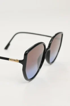 So Stellaire 4 Black Square-shaped Frame and Brown Shaded Sunglasses
