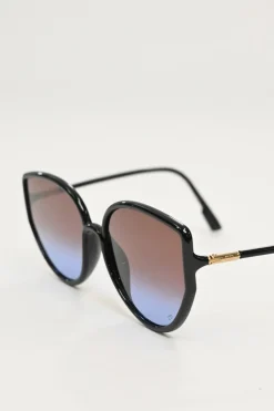 So Stellaire 4 Black Square-shaped Frame and Brown Shaded Sunglasses