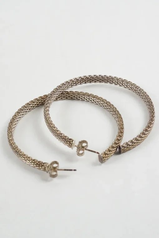925 Somerset Mesh Hoop Earrings