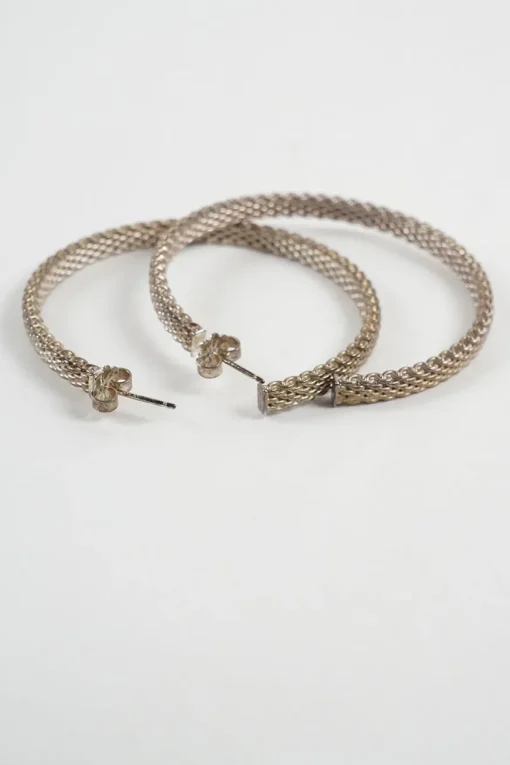 925 Somerset Mesh Hoop Earrings