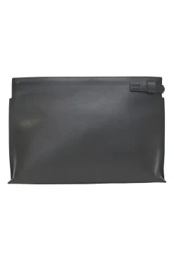 Special edition Lunar New Year Black marquetry daffodil print leather zip pouch