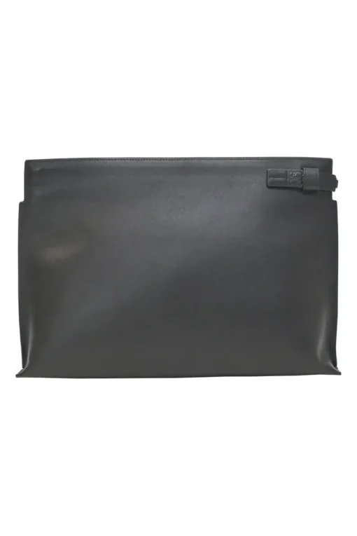 Special edition Lunar New Year Black marquetry daffodil print leather zip pouch