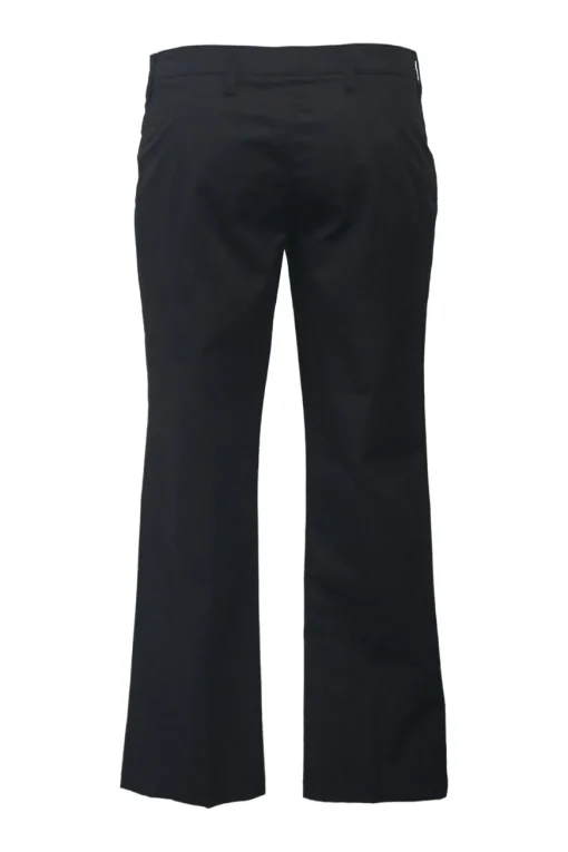 Sport black cotton-blend low-rise pintuck pleat flared trousers