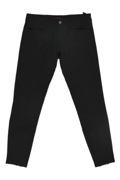 Sport black polyamide-blend low-rise riding breech-style leggings