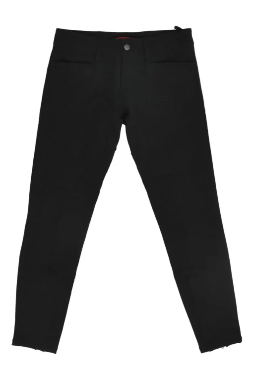 Sport black polyamide-blend low-rise riding breech-style leggings