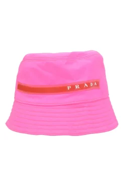 Sport fluo pink ripstop nylon bucket hat