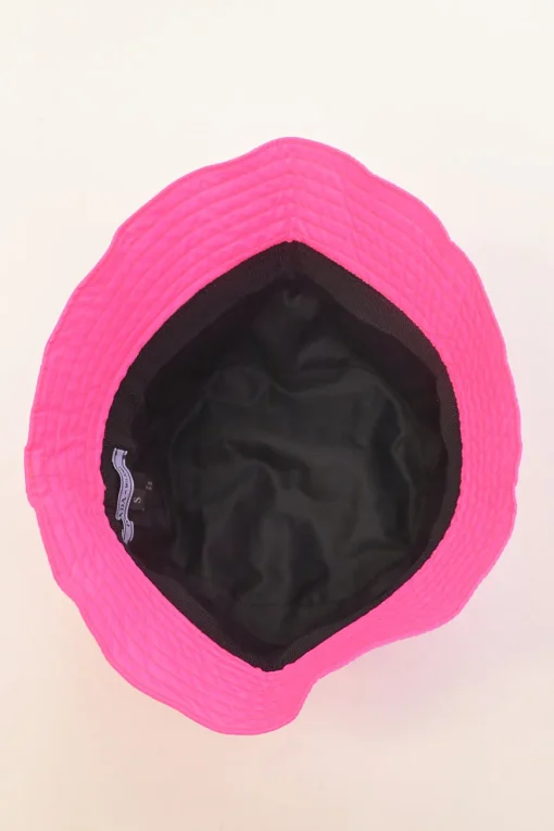 Sport fluo pink ripstop nylon bucket hat