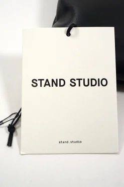 Stand Studio Black Faux Puffed Leather Olympia Bag