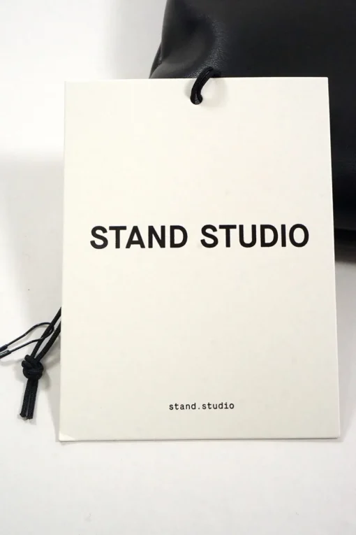 Stand Studio Black Faux Puffed Leather Olympia Bag