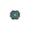 Sterling silver and turquoise flower ring