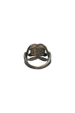 Sterling silver and turquoise flower ring
