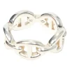 925 Sterling silver Chaine d'ancre Enchainee Small band ring