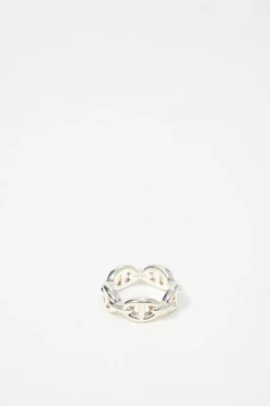 925 Sterling silver Chaine d'ancre Enchainee Small band ring