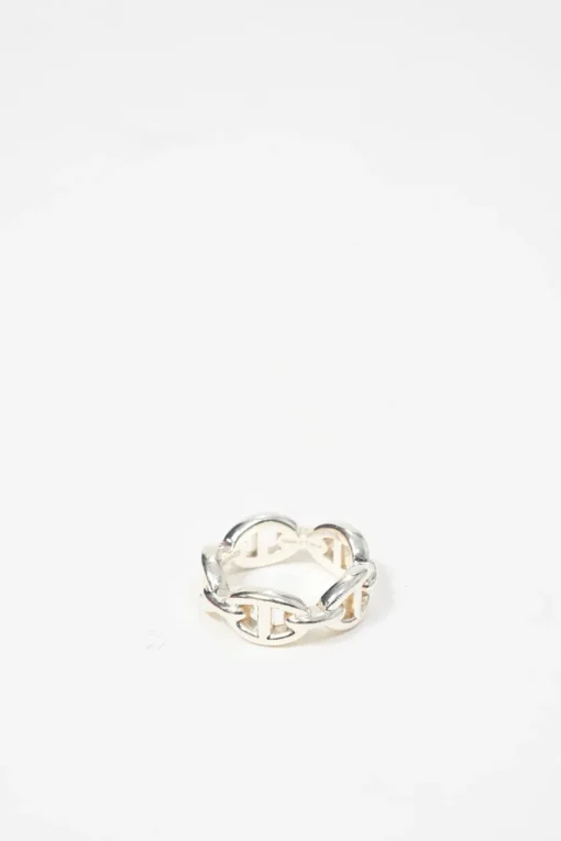 925 Sterling silver Chaine d'ancre Enchainee Small band ring