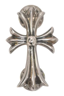 Sterling silver cross pin brooch