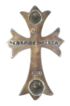 Sterling silver cross pin brooch