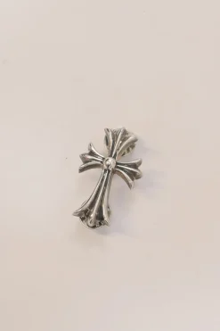 Sterling silver cross pin brooch