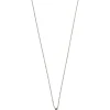 Sterling silver fleur de lis solitaire pendant on ball bead chain