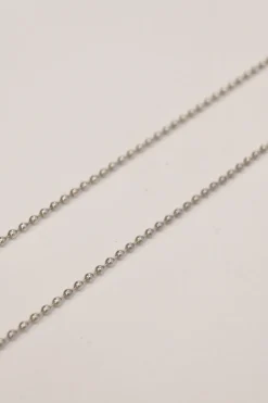 Sterling silver fleur de lis solitaire pendant on ball bead chain