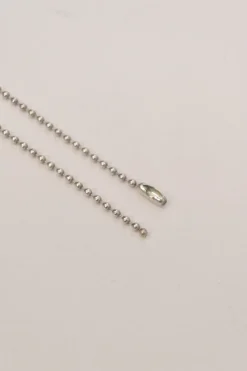 Sterling silver fleur de lis solitaire pendant on ball bead chain