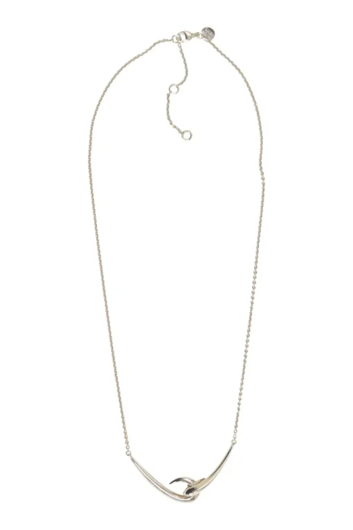 Sterling silver Hook adjustable pendant necklace with lobster clasp closure
