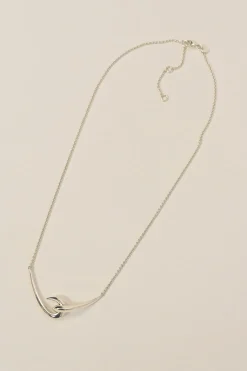 Sterling silver Hook adjustable pendant necklace with lobster clasp closure