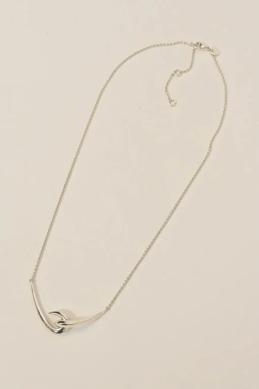 Sterling silver Hook adjustable pendant necklace with lobster clasp closure