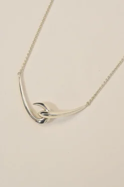 Sterling silver Hook adjustable pendant necklace with lobster clasp closure