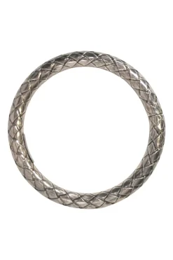.925 sterling silver intrecciato-embossed bangle
