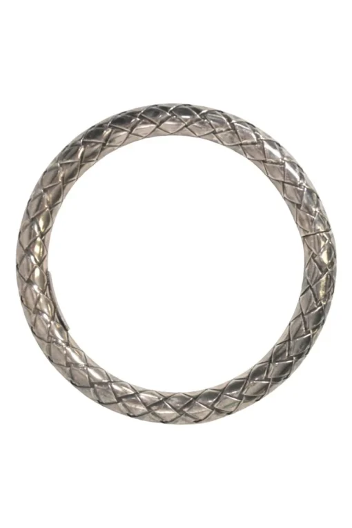 .925 sterling silver intrecciato-embossed bangle