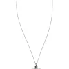 Sterling silver multi-framed charm cross necklace