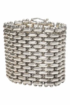 925 Sterling silver Somerset mesh flexible wide bracelet