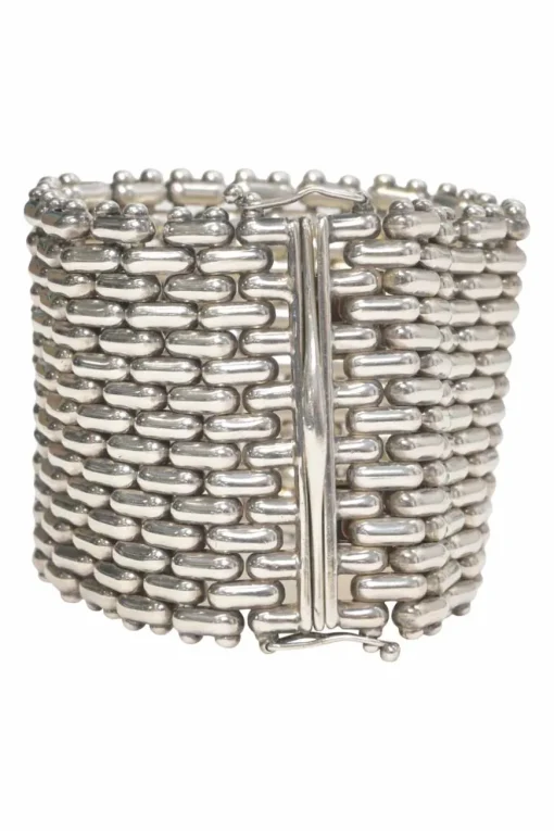 925 Sterling silver Somerset mesh flexible wide bracelet