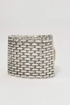 925 Sterling silver Somerset mesh flexible wide bracelet
