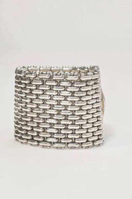 925 Sterling silver Somerset mesh flexible wide bracelet