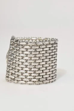 925 Sterling silver Somerset mesh flexible wide bracelet