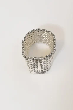 925 Sterling silver Somerset mesh flexible wide bracelet