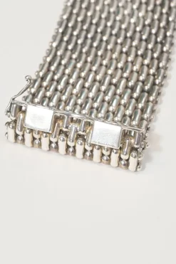 925 Sterling silver Somerset mesh flexible wide bracelet