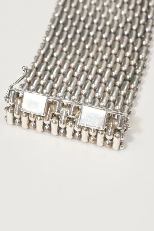 925 Sterling silver Somerset mesh flexible wide bracelet