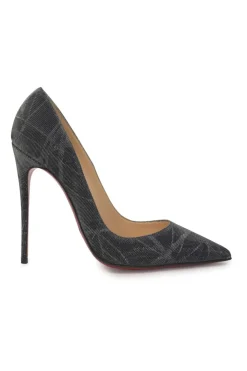 Strass lamé fabric and leather So Kate pointed-toe pumps
