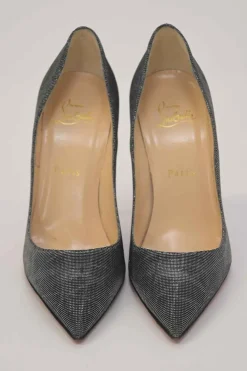 Strass lamé fabric and leather So Kate pointed-toe pumps