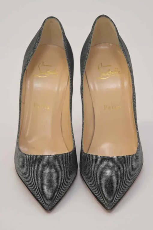 Strass lamé fabric and leather So Kate pointed-toe pumps