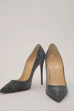 Strass lamé fabric and leather So Kate pointed-toe pumps