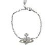 Swarovski crystal-embellished silver-tone brass Mayfair Bas Relief orb charm bracelet