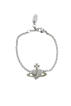 Swarovski crystal-embellished silver-tone brass Mayfair Bas Relief orb charm bracelet