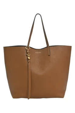 Tan grained calfskin Skull shopper tote