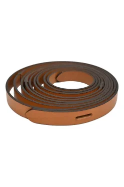 Tan leather Lonny wraparound knot belt with tab slot fastening